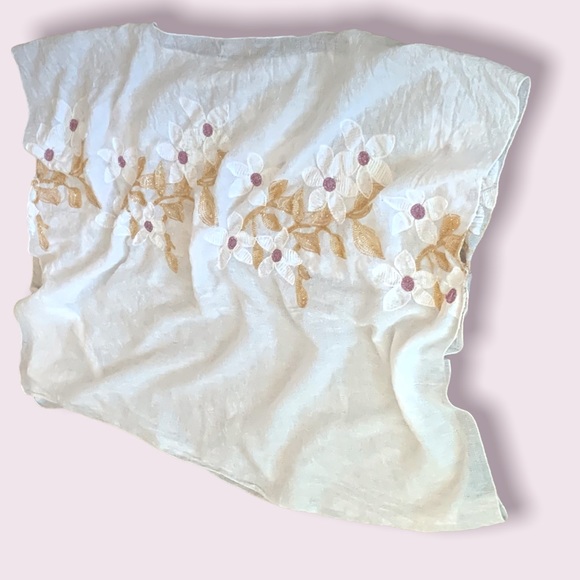 White Linen Coverup shirt/wrap - Picture 1 of 6